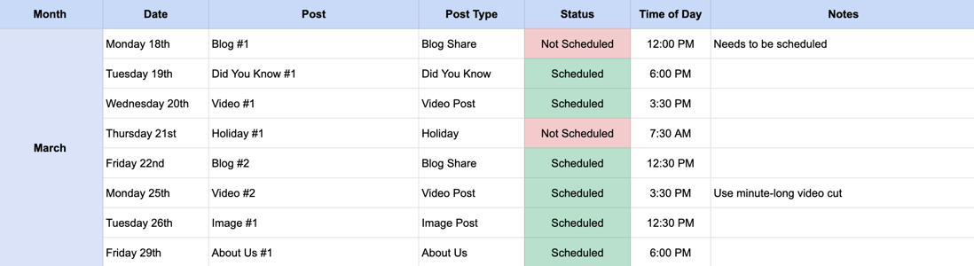 how to create a social media calendar for your school